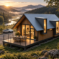 Maison préfabriquée modulaire en acier, structure en A, pour hôtel ou villa, conteneur extérieur personnalisé