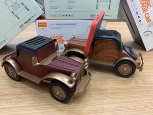 Haut-parleur sans fil A9 Creative Wooden Car Old Fashioned Classic Style Speaker with Mobile Phone Holder - Product Image 5