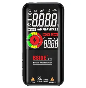 Multímetro inteligente de 9999 recuentos, prueba de resistencia, capacitancia, pantalla LCD Digital recargable para BSIDE S11