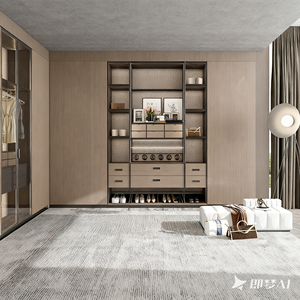 Armadio Moderno su Misura, Mobile Laminato, Cabina Armadio con Illuminazione LED, Guardaroba in Legno Personalizzato per Camera da Letto - Product Image 4