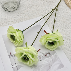 Artificial Rose Bouquet Silk High Simulation Wedding Home Dcor Classic <b>Style</b> 3 <b>Headed</b> Diamond Rose - Product Image 4