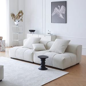 Zaysnordic आधुनिक सफेद प्रौद्योगिकी लिविंग रूम सोफा सेट मॉड्यूलर 4-सीटर मुक्त संयोजन अपार्टमेंट विला एल-आकार सोफा - Product Image 4