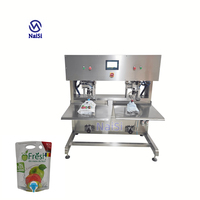 Machine de remplissage BIB à double tête pour sacs plastiques de 100 ml, 500 ml, 1000 ml pour vin, jus, boissons, huile, alcool, lait, eau pure, Bag-in-Box