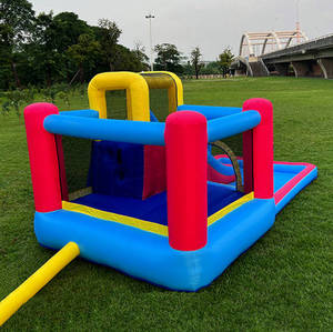 Thiết kế mới Inflatable lâu đài nước nhảy nhà bị trả lại với trượt nước Combo leo lên Inflatable lâu đài <span class=keywords><strong>bouncy</strong></span> - Product Image 4