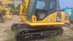 Excavadora de oruga mediana Komatsu PC130 con certificación CE, excavadoras hidráulicas de 13 toneladas, excavadora usada japonesa para proyectos pesados - Product Image 2