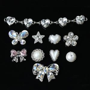 Nieuw Sprankelend Gat Kledingstuk Diy Zink Legering Bloem Accessoires Kralen Oppervlakte Decoratie Gesp Mobiele Telefoon Schoonheidsmaterialen - Product Image 3