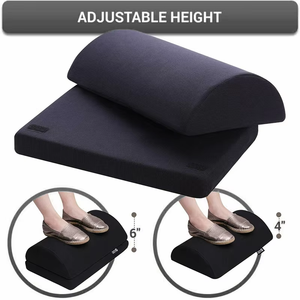 Kingworth 2 pièces réglable demi-lune repose-pieds ergonomique <span class=keywords><strong>coussin</strong></span> en mousse à mémoire de forme <span class=keywords><strong>pour</strong></span> <span class=keywords><strong>dormir</strong></span>, soins infirmiers, hôtel, pied de bureau sain - Product Image 2