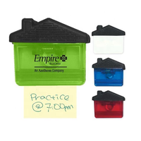 Clip magnétique en forme de maison pour réfrigérateur, avec support de mémo en papier, clip en plastique promotionnel avec couleur et logo personnalisés pour cadeaux et publicité
