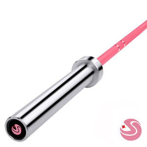 Peralatan Kebugaran CooSport Barbel Angkat Beban 2.01m <span class=keywords><strong>Bar</strong></span> Gym Barbel Wanita Olimpi <span class=keywords><strong>Bar</strong></span> pink 15kg Barbel Angkat Beban - Product Image 2