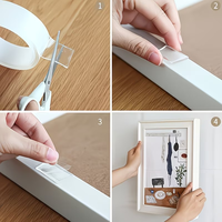 Ruban adhésif acrylique double face multi-usages, sans trace, transparent, nano-gel, adhérence Ivy Grip, pour salle de bain et cuisine