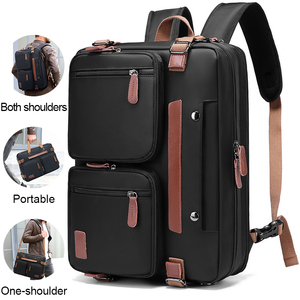 CoolBELL Men's Top Grade Dual Use Canvas 3 in 1 Laptop Backpack Multi Functional Large Capacity Business Travel Backpack Custom