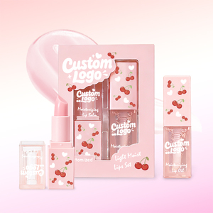 Set per la Cura delle <span class=keywords><strong>Labbra</strong></span> Leggero e Idratante, Trasparente, Vegano, con Lucidalabbra Colorato e <span class=keywords><strong>Balsamo</strong></span> <span class=keywords><strong>Labbra</strong></span> Essenziale - Product Image 1