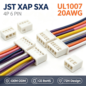 Konektor JST XAP SXA 4P 6 Pin Kustom Pria ke Wanita dengan Kabel UL1007 20AWG - Product Image 1