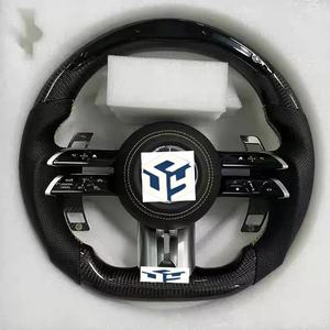 Volant en fibre de carbone pour Mercedes-Benz <span class=keywords><strong>AMG</strong></span> W204 W205 CLA GLA 45 Classe C217 W211 W212 W221 W222 S63 C63 GLA45 C43 <span class=keywords><strong>SLC</strong></span> - Product Image 1