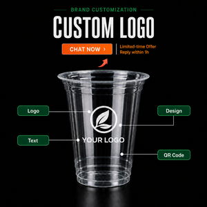 Vasos de Plástico PET Transparentes con Logotipo Personalizado, 90 mm, 12/16/22/32 oz, con Tapas para Café Helado y Jugos, Directo de Fábrica - Product Image 2