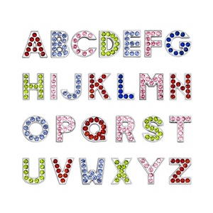 Crystal Alphabet <b>Letters</b> A-Z Pet Collar Charms for Dogs Hair <b>Ornaments</b> Personalized All Seasons - Product Image 1