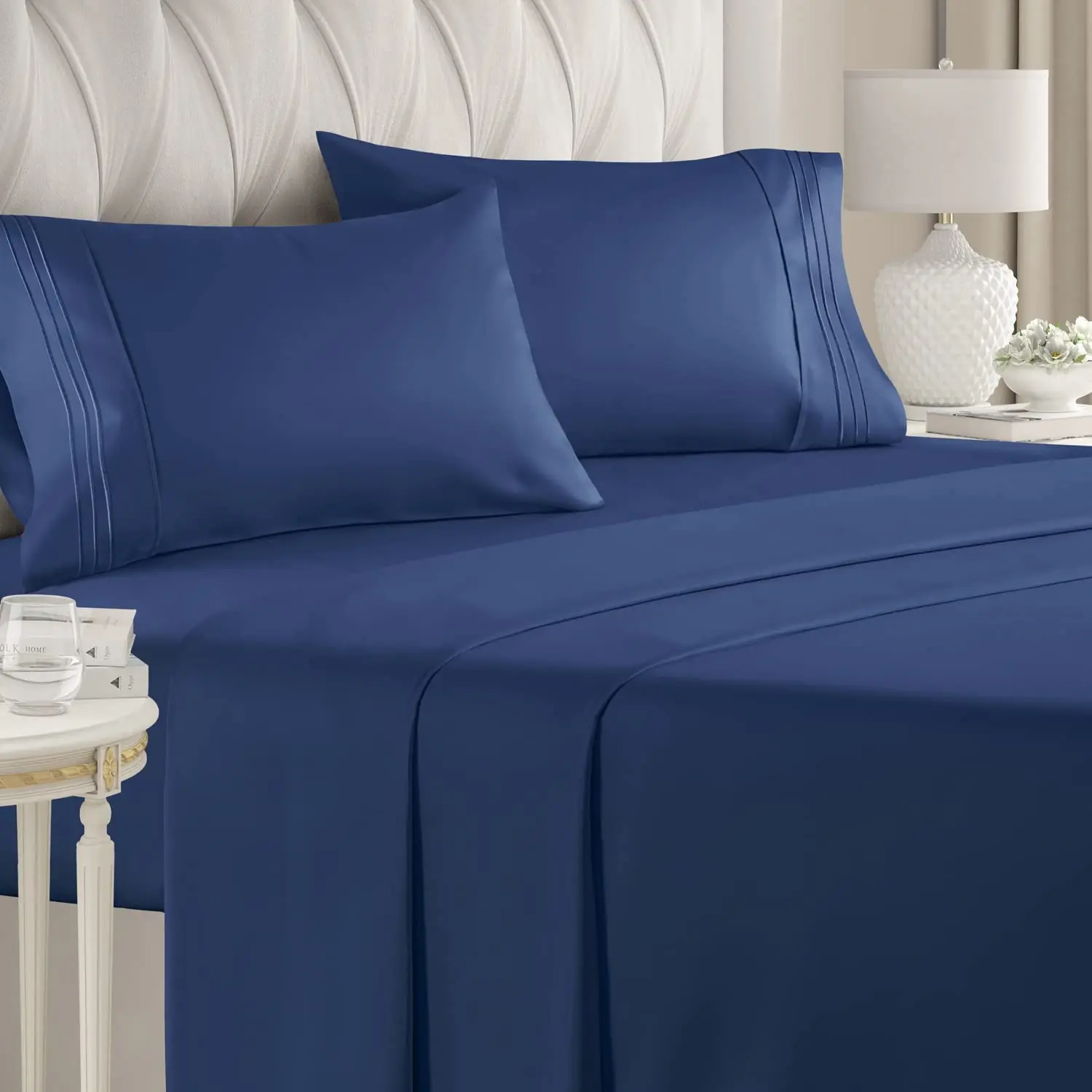 Ropa de cama de masaje para el hogar, juego de sábanas de algodón orgánico 100%, tamaño Queen, de lujo
