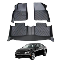 Tapis de sol de voiture en cuir TPE 3D sur mesure, tapis de sol de voiture de luxe à double couche pour Chevrolet CRUZE 2011