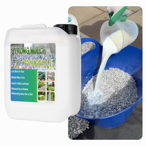 Colle à base d'eau <span class=keywords><strong>pour</strong></span> paillis <span class=keywords><strong>en</strong></span> <span class=keywords><strong>vrac</strong></span>, liant <span class=keywords><strong>pour</strong></span> gravier, roche <span class=keywords><strong>pour</strong></span> aménagement paysager, gravier de pois, écorce, stabilisateur fort, adhésif, colle à roche collante - Product Image 1