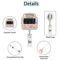 Échographie, ECG, CT, Porte-badges médicaux en acrylique, Badges médicaux rotatifs et extensibles, Porte-documents déroulants, Cadeaux