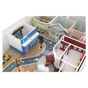 Ensemble de jeu souple d'intérieur en plastique pour enfants, thème Mini Ville, avec banque et bureau de poste, certifié CE, pour vente en gros - Product Image 2