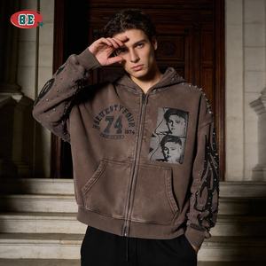 Мужские худи высокого качества оптом: винтажные, дизайнерские, с вышивкой, стразами, укороченные, рваные, оверсайз - Product Image 2