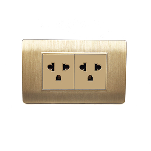 مقبس كهربائي أمريكي قياسي ذهبي اللون 16 أمبير بـ 6 أسنان للمنزل والمكتب - Product Image 3