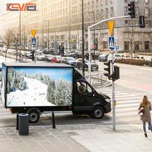 Car rear foldable billboard outdoor indoor direct view phone poster screen cabinet rental truck mobile advertising led display