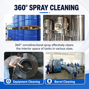 360. Stainless Steel Rotary Multi-Head Cleaning Nozzle Straight Jet <b>Spray</b> for Construction Surface <b>Cleaner</b> - Product Image 6