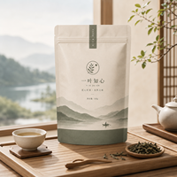 Sachet d'emballage Doypack professionnel OEM personnalisé imprimé, 100g, mat, de qualité alimentaire, refermable avec fermeture éclair, pour thé en vrac, pochette verticale