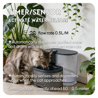 Fontaine à eau automatique durable et luxueuse pour animaux de compagnie, grande capacité de 4 L, distributeur sans fil pour chiens et chats, batterie 3,7 V 2000 mAh, réservoir de récupération de 1,8 L