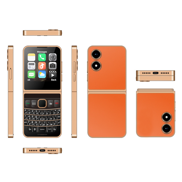 Wholesales Feature Flip Phone 4g Pocket2 Text to Voice Function 4G Feature Phone Unlocked Big Button for Seniors