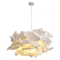 Luminaire d'art moderne personnalisé bricolage papier blanc Wabi-sabi lustre de style japonais projet d'éclairage suspendu de cuisine
