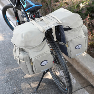 Personalizado bicicleta Panniers impermeável bicicleta pendulares sela sacos com capa de chuva e reflexiva guarnição montando saco para ciclismo - Product Image 4