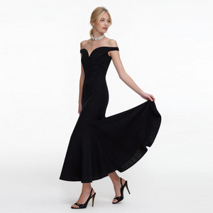 Avondjurk met off-shoulder halslijn voor dames |   Elegante jurk voor bruiloften, gala's, black tie-evenementen en formele gelegenheden - Product Image 4