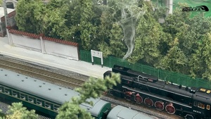 Diorama de train personnalisé à l'échelle HO 1:87, grand dépôt ferroviaire, compatible avec Piko <span class=keywords><strong>Roco</strong></span>, 140x80cm - Product Image 5