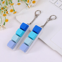 Keyboard Caps Toy Press Stress Relief Fidget Button Key Caps Fidget Click Keycap Fidget Keychain for Stress Relief
