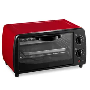 Ev zamanlayıcı kontrolü mini küçük taşınabilir cam 12L paslanmaz çelik pizza pişirme fırını tost makinesi pişirme için