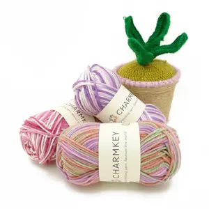Assorted Wholesale Super Cozy Fancy Yarn Crochet Knitting Acrylic Yarn For Home Decoration.