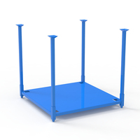 Palette métallique empilable sur mesure pour charges lourdes, portable, durable, avec base solide