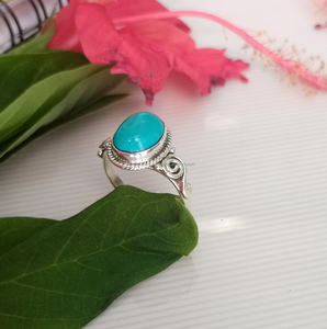 Bague en argent Sterling 925 avec pierres précieuses turquoises, nouvel arrivage, bague de haute qualité, cadeau pour elle - Product Image 3