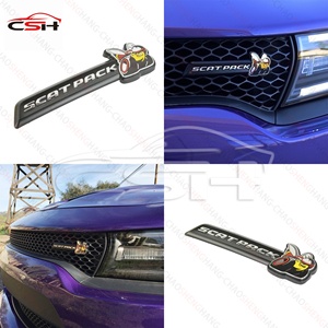 Chaoshenghang nouveau Design métal SCAT PACK BEE calandre emblème Logo carrosserie autocollant voiture pour arrière et calandre - Product Image 5