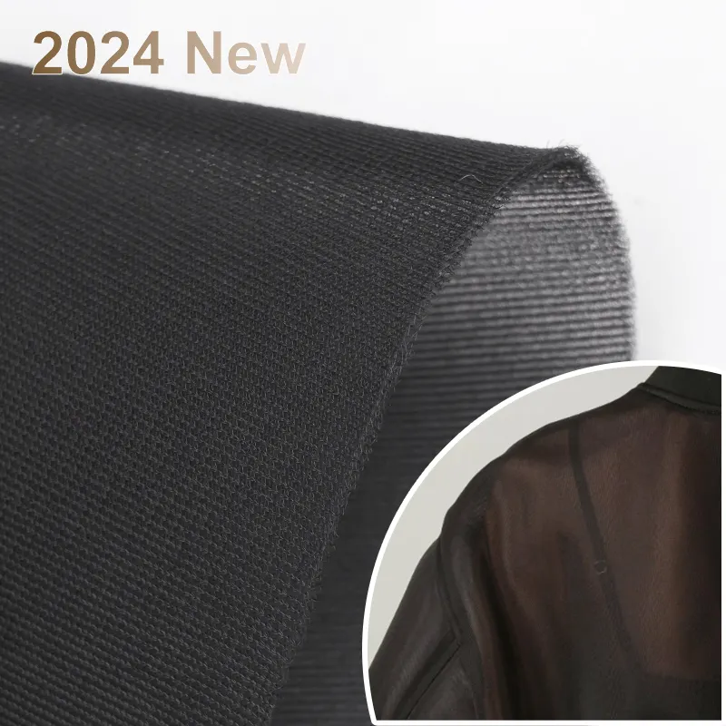 Tecido de tule japonês transparente para mulheres, rolo de tecido transparente para roupas de verão, tecido transparente de poliéster, novidade de 2024