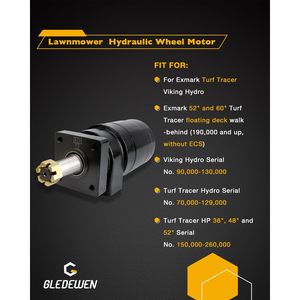 Motor hidráulico de rueda Gledewen 1-603718 para Exmark Turf Tracer Viking Hydro, pieza de repuesto - Product Image 2