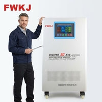 Régulateur de tension triphasé 30 KVA entièrement automatique avec technologie SVC à enroulement en cuivre et contrôle par servomoteur 50 Hz