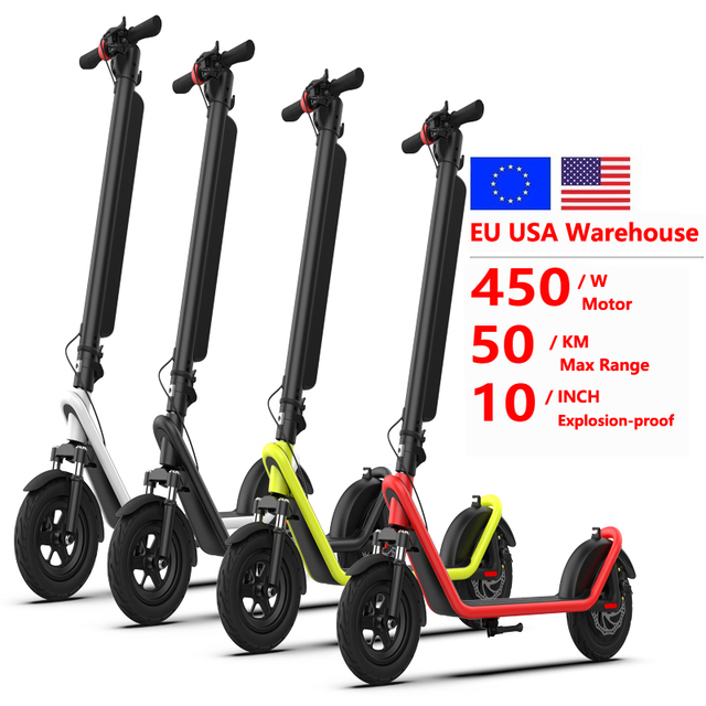 IPX4/IPX5 Waterproof 450W Motor Electric Scooter 13AH Battery 35km/h Max Speed 50km Max Distance Rear Wheel Drive for Adults