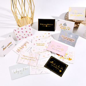 Biglietti d'Auguri Pieghevoli in Carta Patinata con Stampa a Caldo in Lamina d'Oro, Stile Instagram, per la Festa della Mamma e San Valentino, Vendita all'Ingrosso - Product Image 3