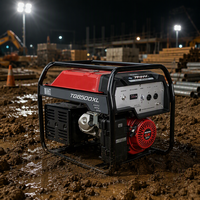 Générateur d'essence robuste à châssis en acier 5 kW, moteur Honda GX390, portable pour chantier, camping, extérieur, alimentation de secours