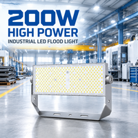 Projecteur LED Modulaire 200W Extérieur IP67 Blanc Froid 6000K avec Support Rotatif Réponse Rapide pour Jardin - Vente en Gros