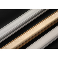 Rail de rideau coulissant silencieux en aluminium rectangulaire personnalisé, solide, facile à installer, moderne, pour salon, bureau, décoration de fenêtre